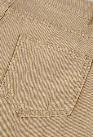 Jean évasé uni taille haute