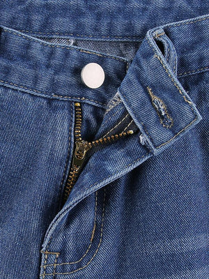 Jean imprimé cœur délavé vintage