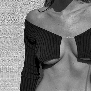 Knitted Cardigan Women Top