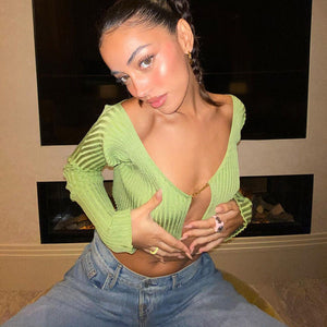 Knitted Cardigan Women Top