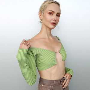 Knitted Cardigan Women Top