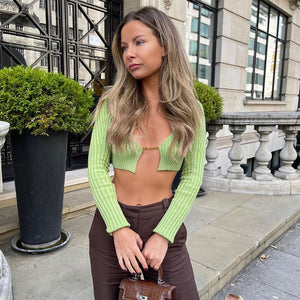 Knitted Cardigan Women Top