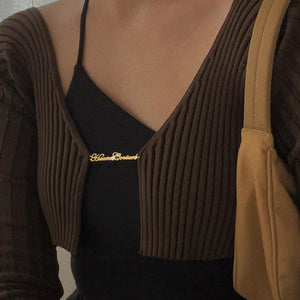 Knitted Cardigan Women Top