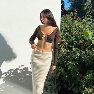 Knitted Cardigan Women Top