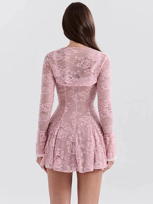 Lace Bolero Mini Dress view 5 | MAUVSTUDIO®