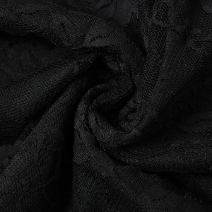 Lace Sheer Mini Dress view 6 | MAUVSTUDIO®