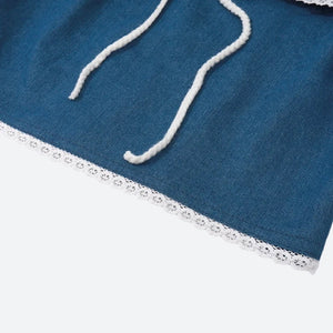 Lace Trim Denim Tube Top – MAUVSTUDIO®