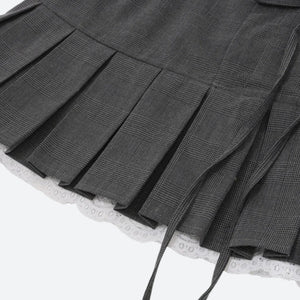 , Y2K skirt styled with a crop top
