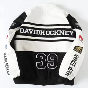 Leather racing jacket