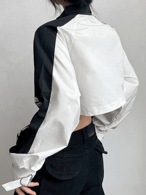 Letter Graphic Color Block Zip-Up Hoodie