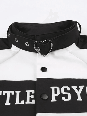 Letter Graphic Color Block Zip-Up Hoodie