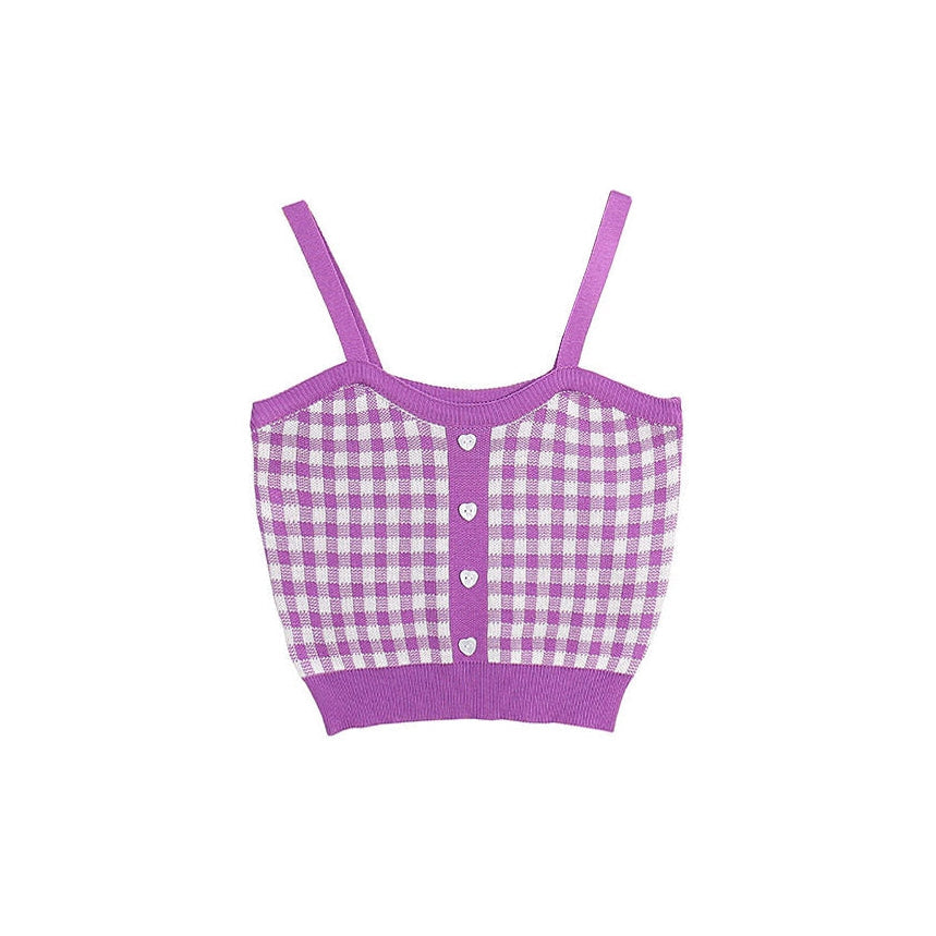 Love Addiction Plaid Top