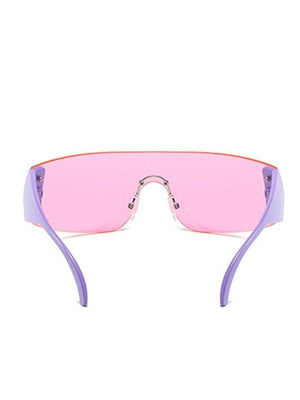 Lunettes de soleil Y2K futuristes sans monture