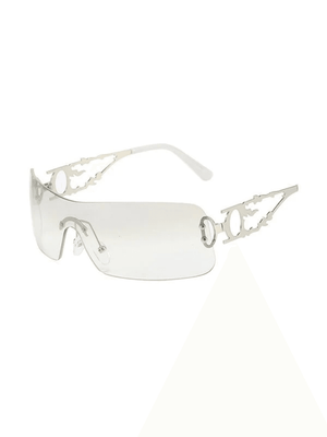 Lunettes de soleil à monture flamme vintage sans monture