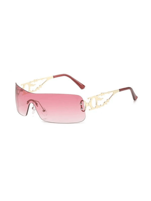 Lunettes de soleil à monture flamme vintage sans monture