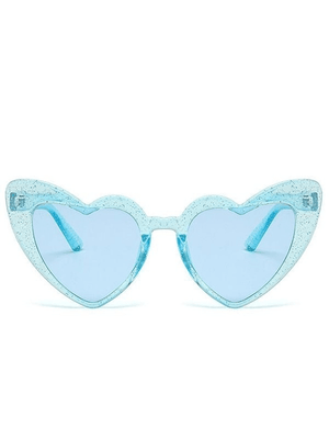 Lunettes de soleil à motif cœur scintillant