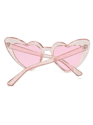 Lunettes de soleil à motif cœur scintillant