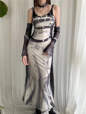 Marble Maxi Dress view 5 | MAUVSTUDIO®