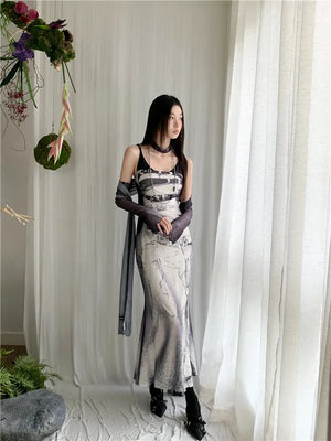 Marble Maxi Dress view 9 | MAUVSTUDIO®