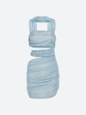 Mermaidcore Glitter Mini Dress view 3 | MAUVSTUDIO®
