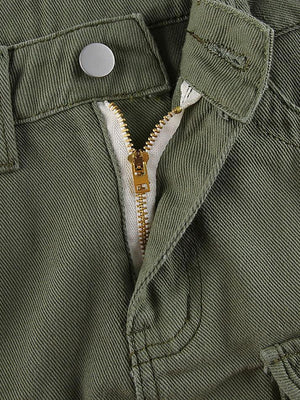 Mini-jupe en jean avec poche plaquée