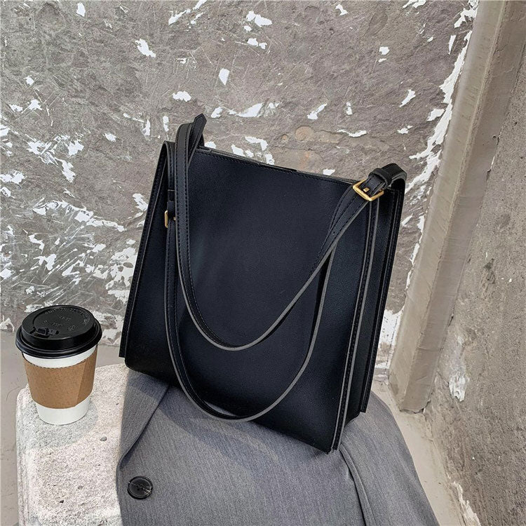 Minimalist Soft Leather Tote Bag-Handbags-MAUV STUDIO-STREETWEAR-Y2K-CLOTHING