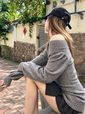 Off Shoulder Cable Sweater