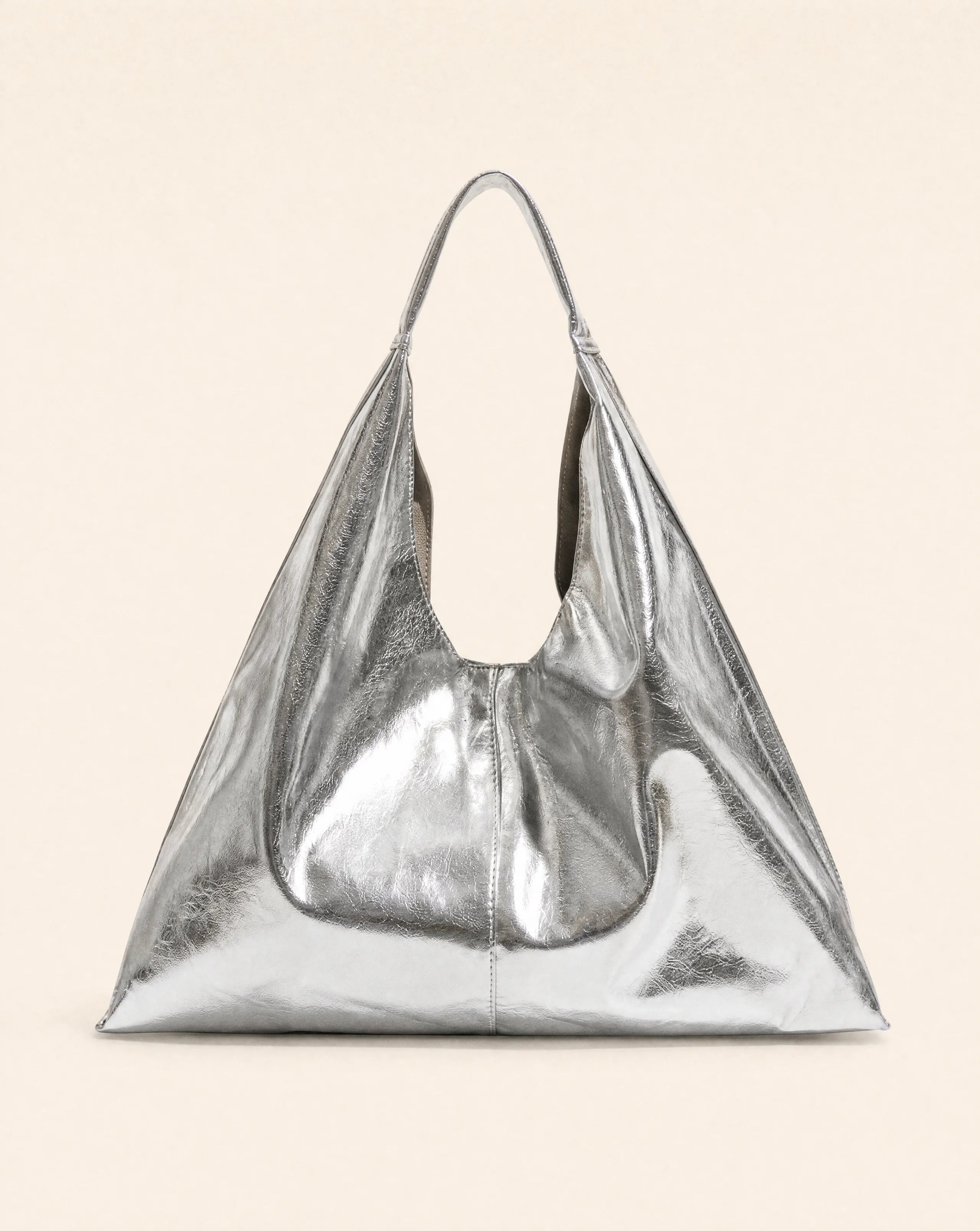 Oil Wax Leather Large Y2K Hobo Shoulder Bag