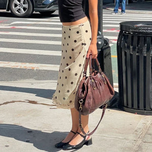 , Y2K skirt styled with a crop top