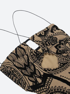 Paisley Cut Out Mini Dress view 3 | MAUVSTUDIO®