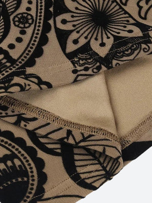 Paisley Cut Out Mini Dress view 5 | MAUVSTUDIO®
