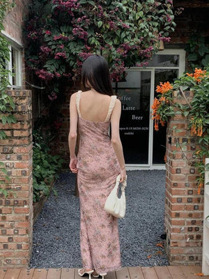 Pink Maxi Dress view 2 | MAUVSTUDIO®