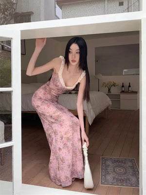 Pink Maxi Dress view 5 | MAUVSTUDIO®