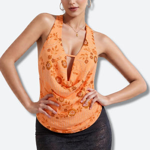 Plunge Neck Sequined Beaded Top – MAUVSTUDIO®