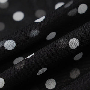 Polka Dot Backless Sheer Maxi Dress view 6 | MAUVSTUDIO®