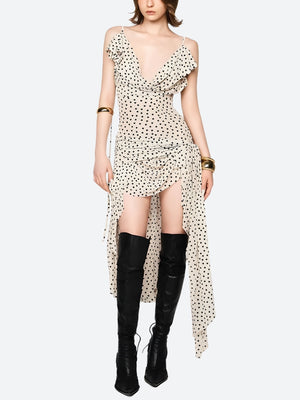 Polka Dot Mini Dress view 3 | MAUVSTUDIO®