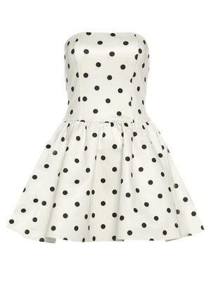 Polka Dot Preppy Mini Dress view 5 | MAUVSTUDIO®