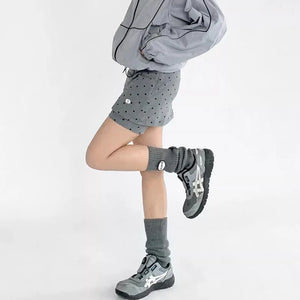 , Y2K skirt styled with a crop top