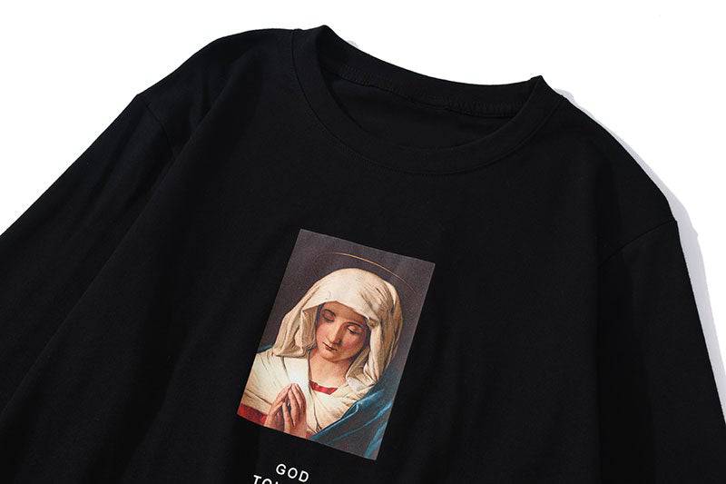 'Praying' T shirt-T-Shirts-MAUV STUDIO-STREETWEAR-Y2K-CLOTHING