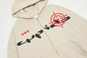 'Public Ennemy' Zip Up Hoodie