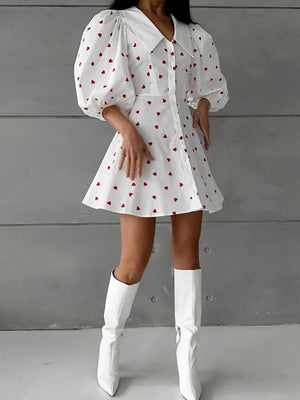 Puff Sleeve Mini Dress view 6 | MAUVSTUDIO®