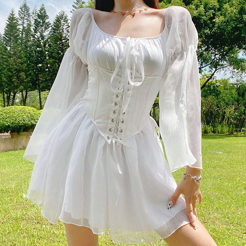 Pure Bliss Dress Corset Co-Ord Old Money – MAUVSTUDIO®