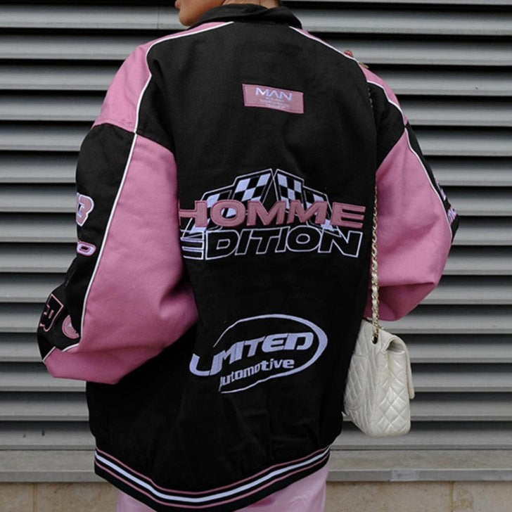 Racing jacket femme-Veste-MAUV STUDIO-STREETWEAR-Y2K-CLOTHING