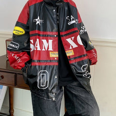 Red racing jacket-Veste-MAUV STUDIO-STREETWEAR-Y2K-CLOTHING