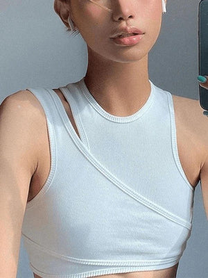 Ribbed Crop Tank Top Set