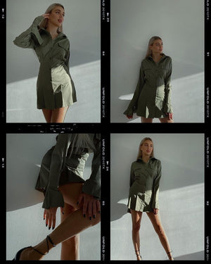 Robe chemise uni oversize "Lewis"