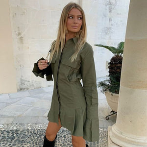 Robe chemise uni oversize "Lewis"