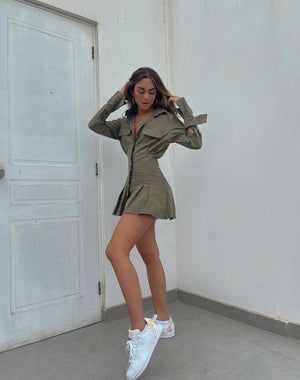 Robe chemise uni oversize "Lewis"