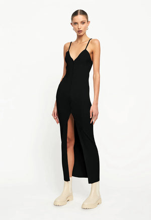 Robe longue maille côtelée 'Charlotte'