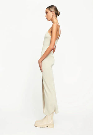 Robe longue maille côtelée 'Charlotte'